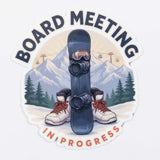 Board Meeting in Progress Snowboard Sticker