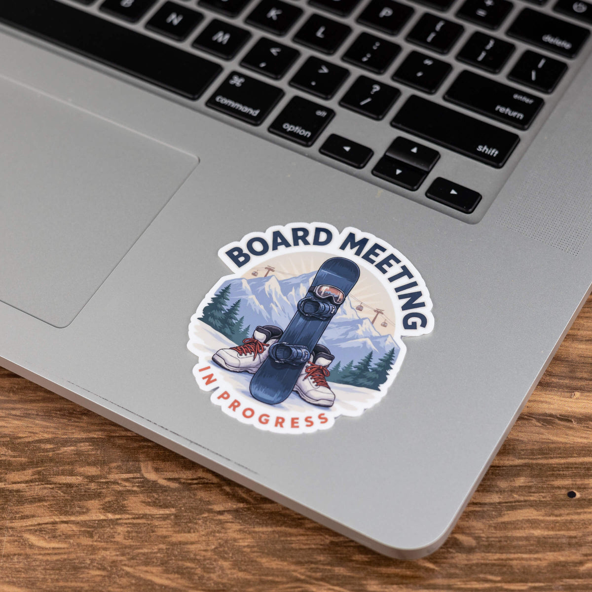 Board Meeting in Progress Snowboard Sticker