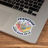 Friendship Looks Good on Us Sneakers Sticker