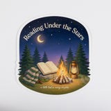 Reading Under the Stars Camping Sticker