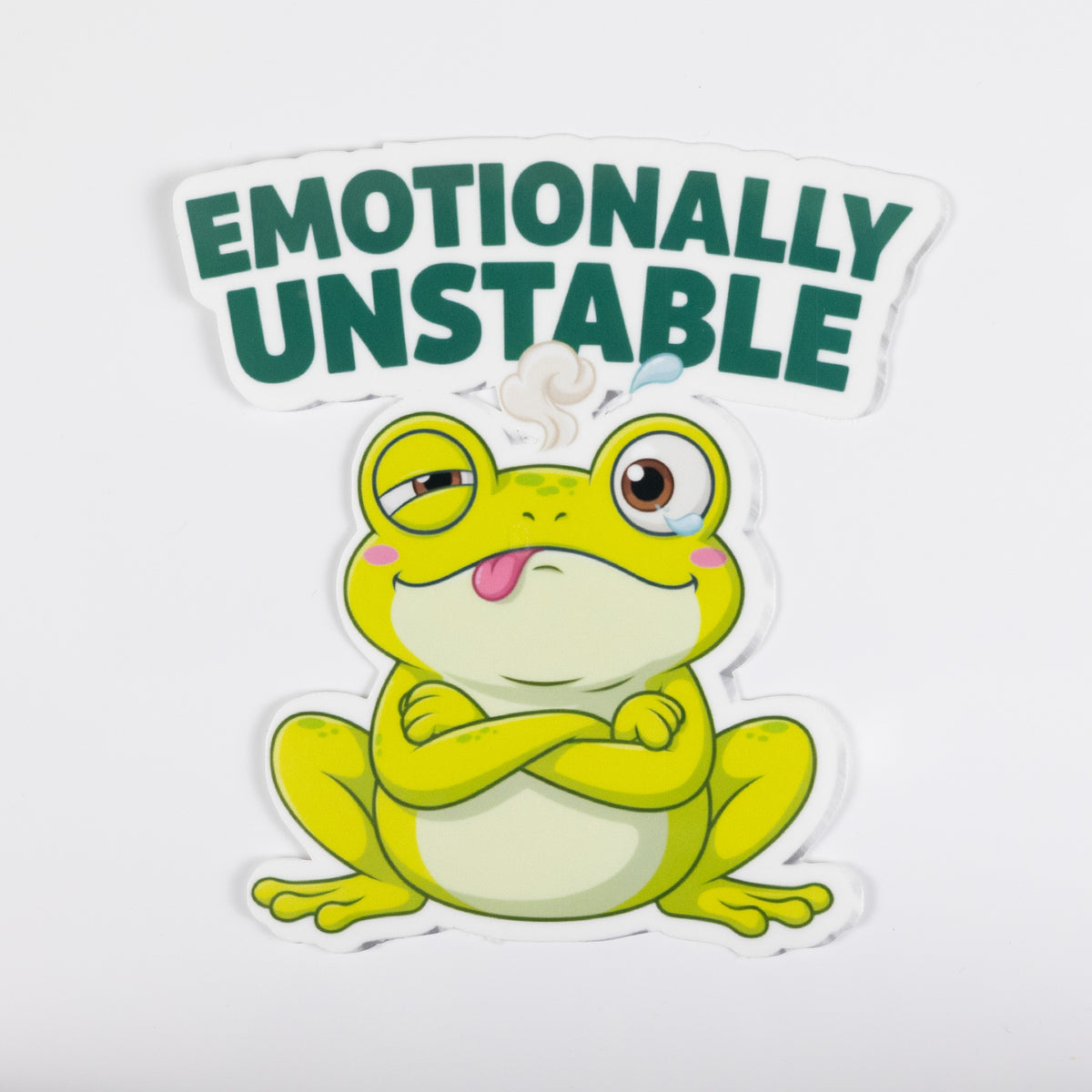 Emotionally Unstable Funny Frog Sticker