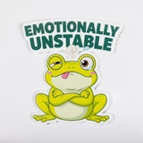 Emotionally Unstable Funny Frog Sticker