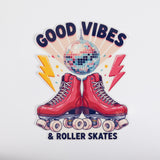 Good Vibes & Roller Skates Disco Sticker