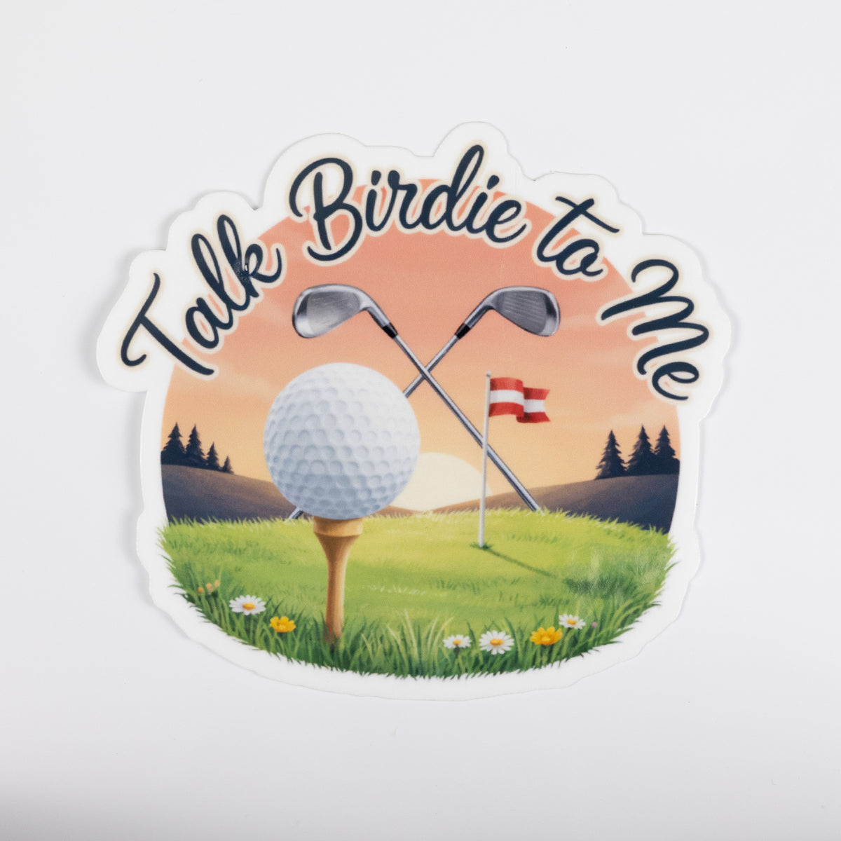 Talk Birdie to Me Golf Sticker