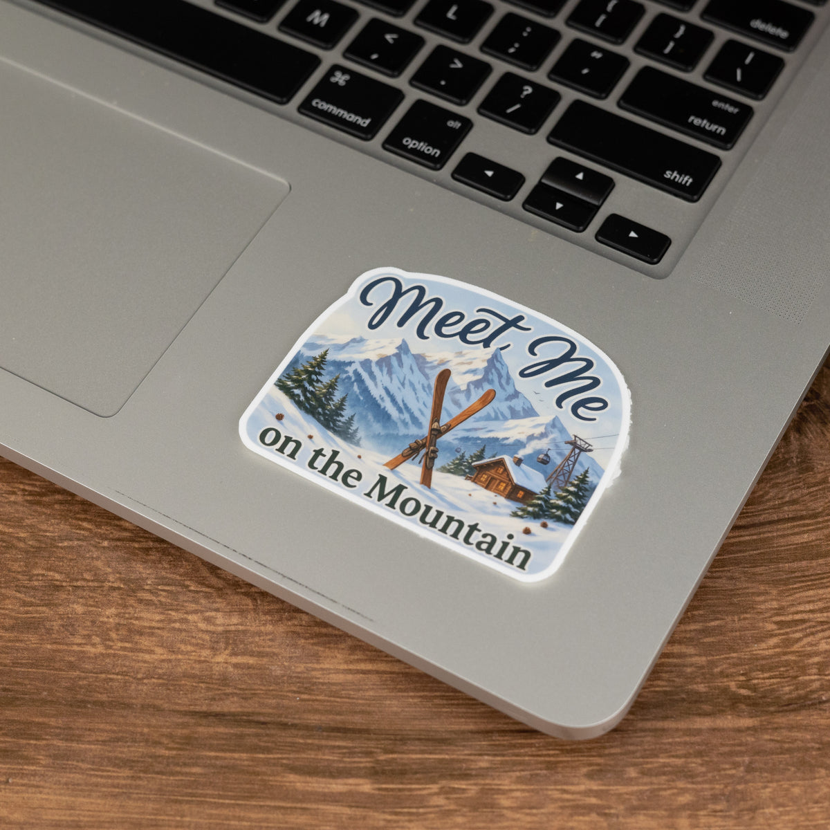 Meet Me on the Mountain Ski Sticker