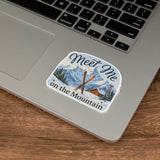 Meet Me on the Mountain Ski Sticker