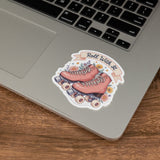 Roll with It Roller Skate Sticker