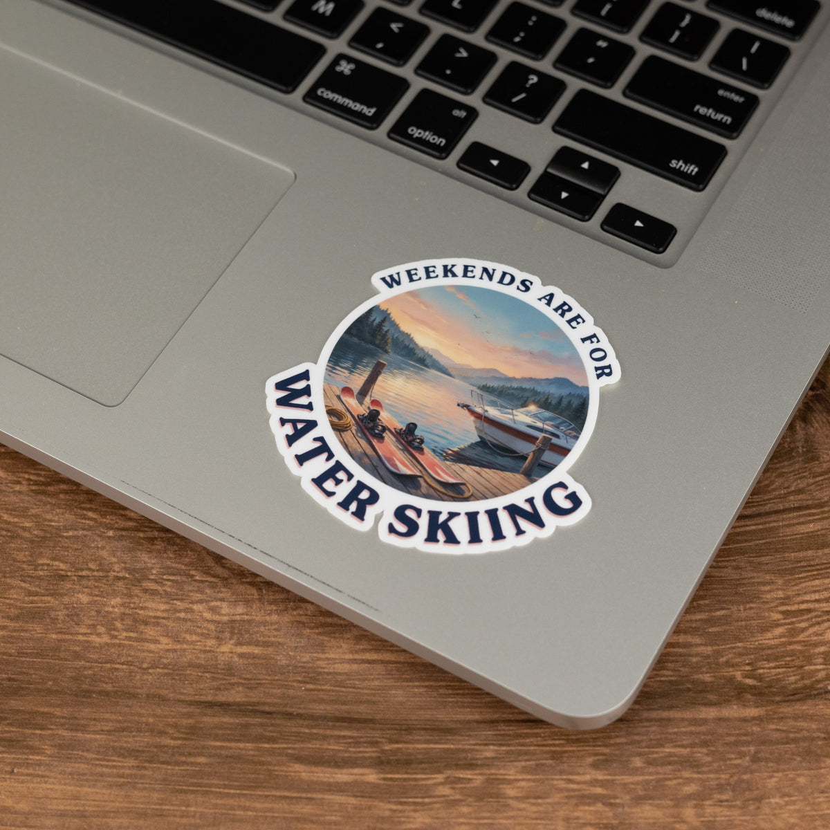 Weekends Are for Water Skiing Lake Sticker
