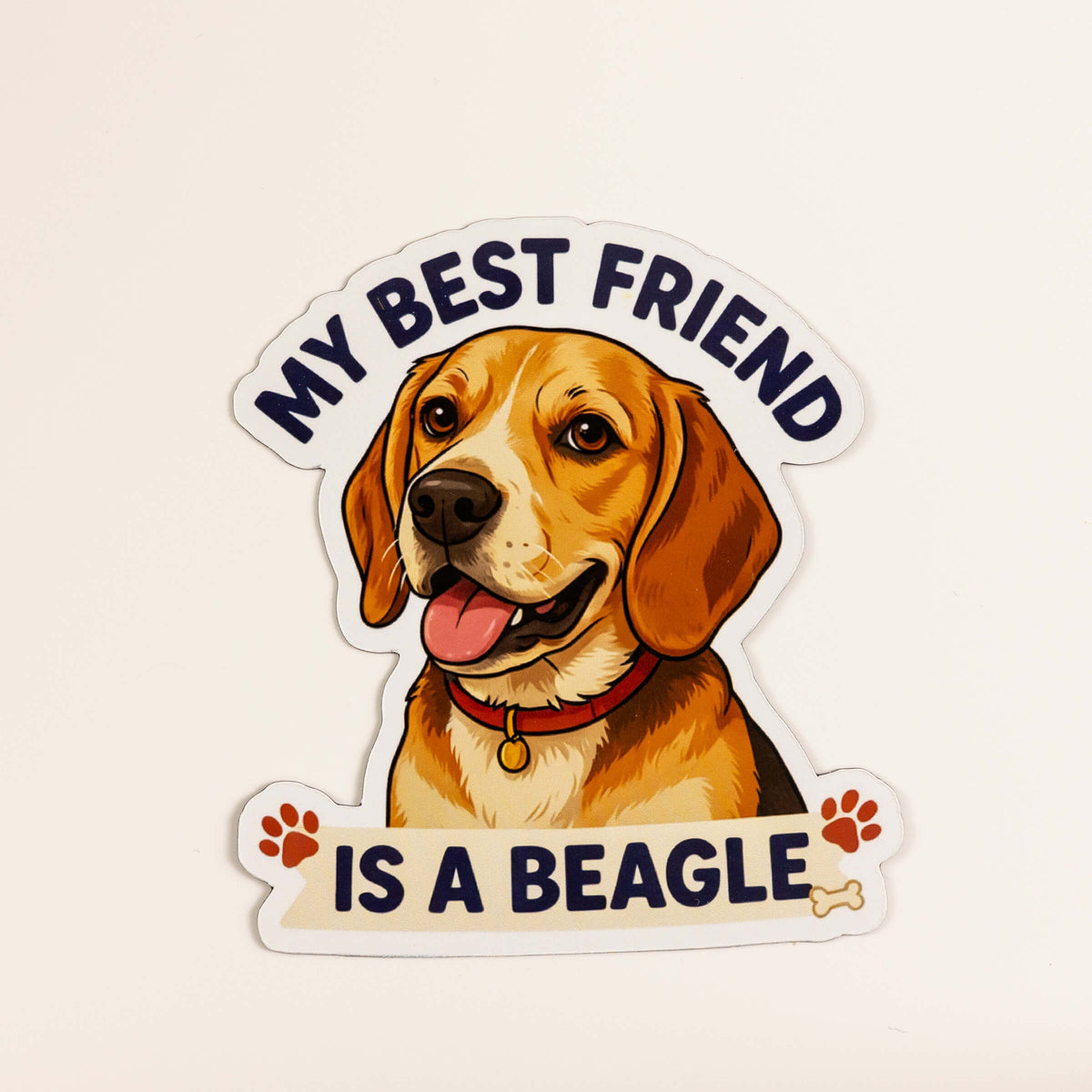 My Best Friend Is a Beagle Sticker